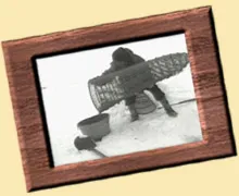 A picture of someone holding a snow board.