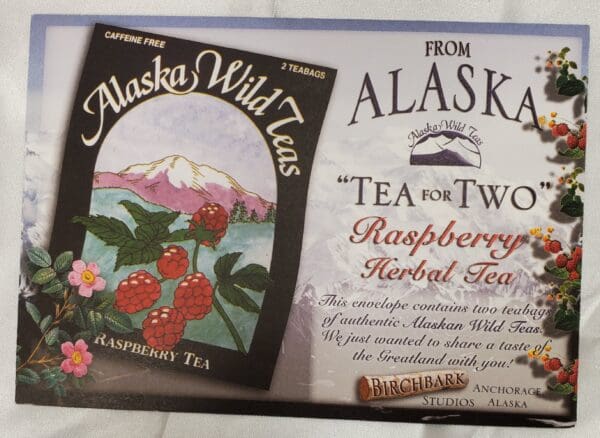 A box of tea is shown with the label.