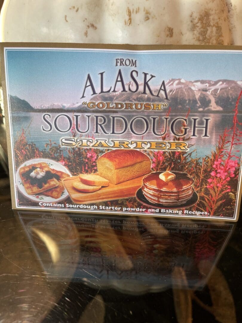 A box of alaska sourdough on a table.